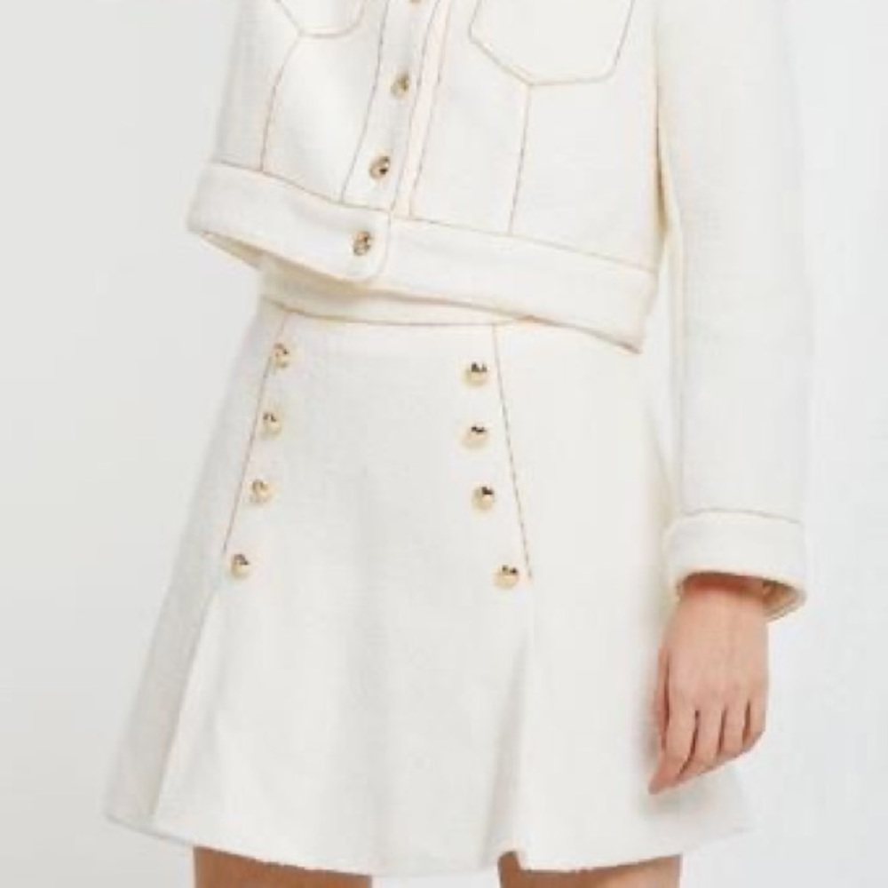 NWT Storets Jae Embellished Trim Skirt